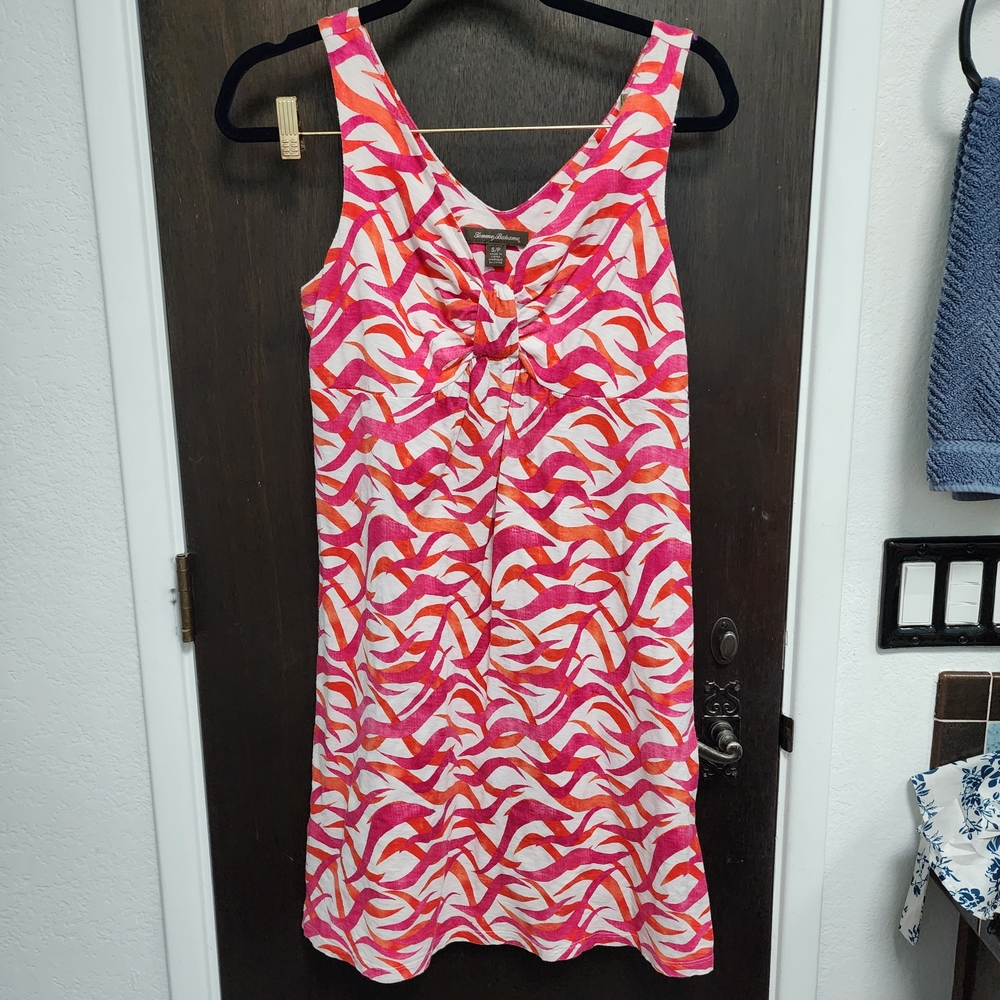 Tommy Bahama Pink and Orange Cotton Dress S